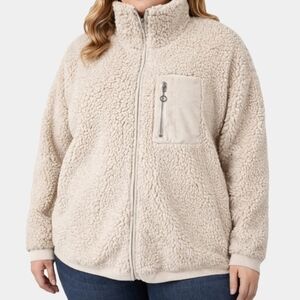 Victoria"s Secret On Point Long Sleeve Zippered Sherpa Teddy Jacket Size XXL